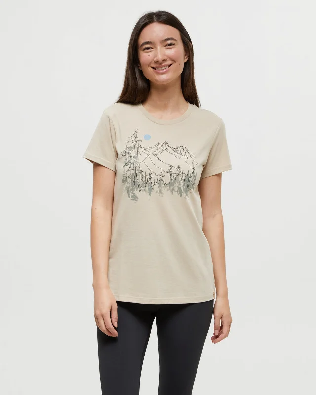 Organic Cotton Women T Shirt for Eco - Conscious WearersTentree Mountain Fields SS T-Shirt - Women's