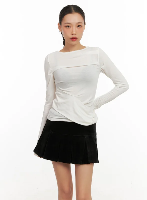 Organic Cotton Women Long Sleeve Top for Eco - Friendly ComfortSlimFit Round Neck Top CD410