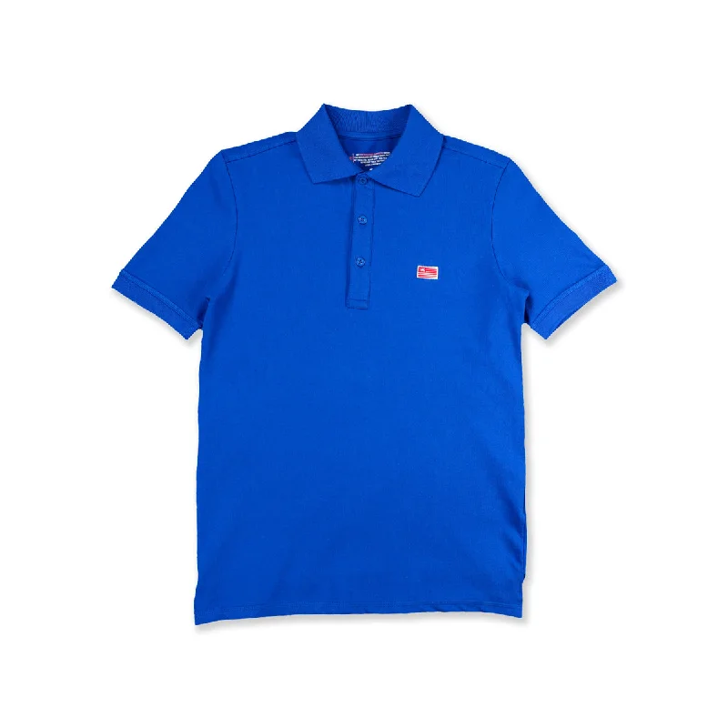 Button - through back polo shirt for a unique designTMC Flag (1 inch) Polo - Royal Blue