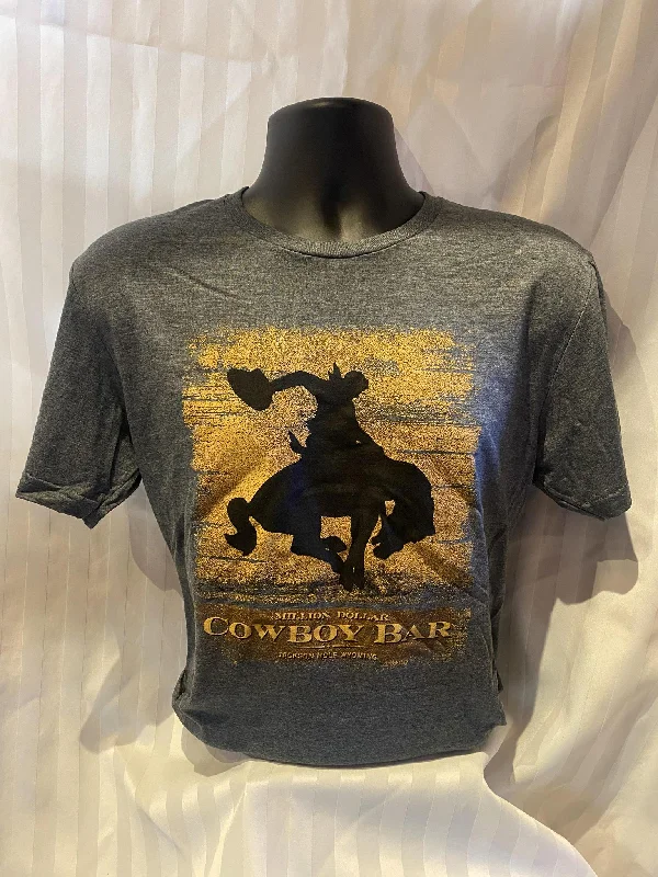 Pocketed Women T Shirt for Added FunctionalityShort Sleeve Cowboy Country