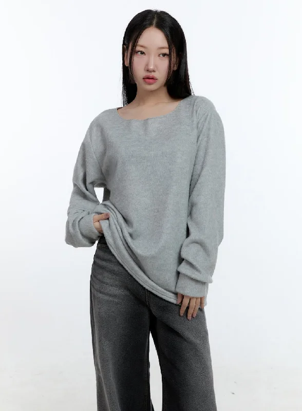 Turtleneck Women Long Sleeve Top for Cold Winter DaysSoft Touch Oversized Tee CD423