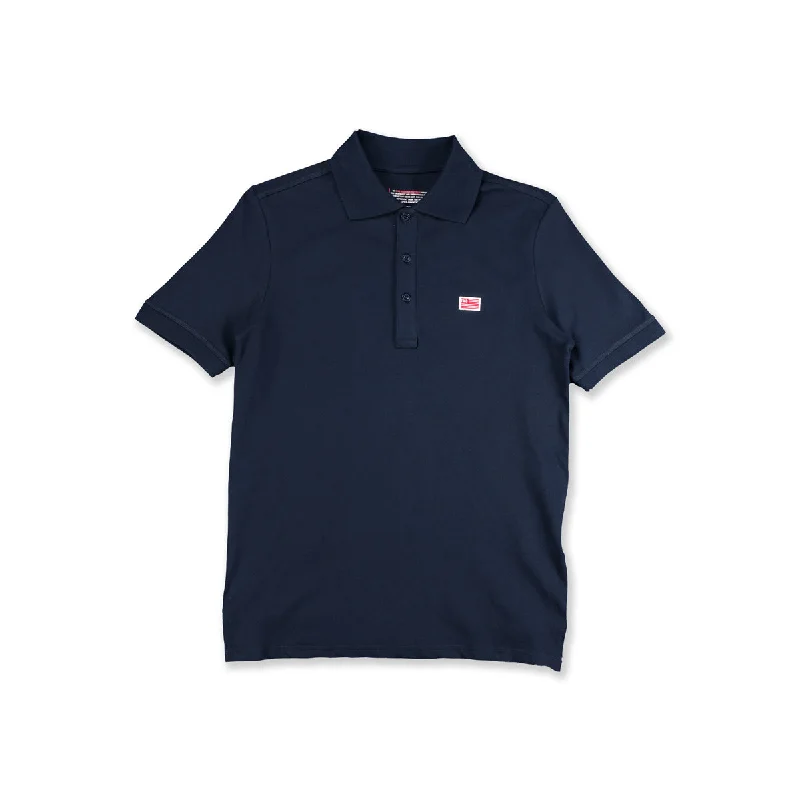 Polo shirt with a cropped length for a trendy lookTMC Flag (1 inch) Polo - Navy