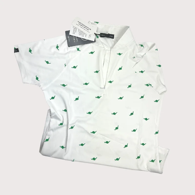 Ruffled cuffs polo shirt for a more elegant touchWomen's Multi-DINO Polo