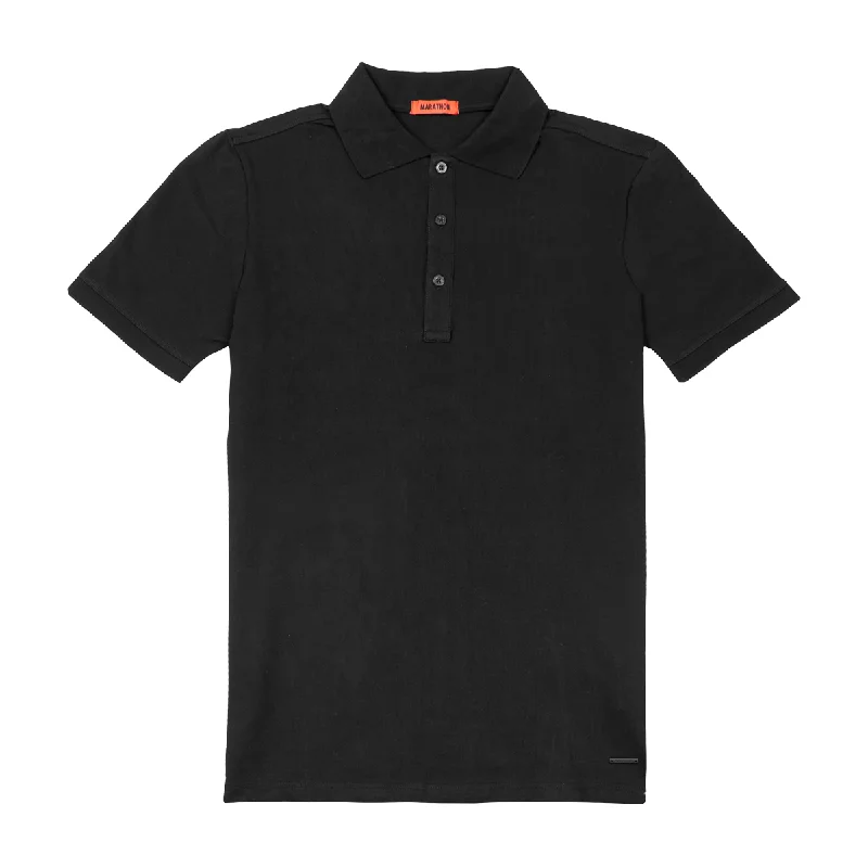 Navy blue slim - fit polo shirt for office wearTMC Polo - Black