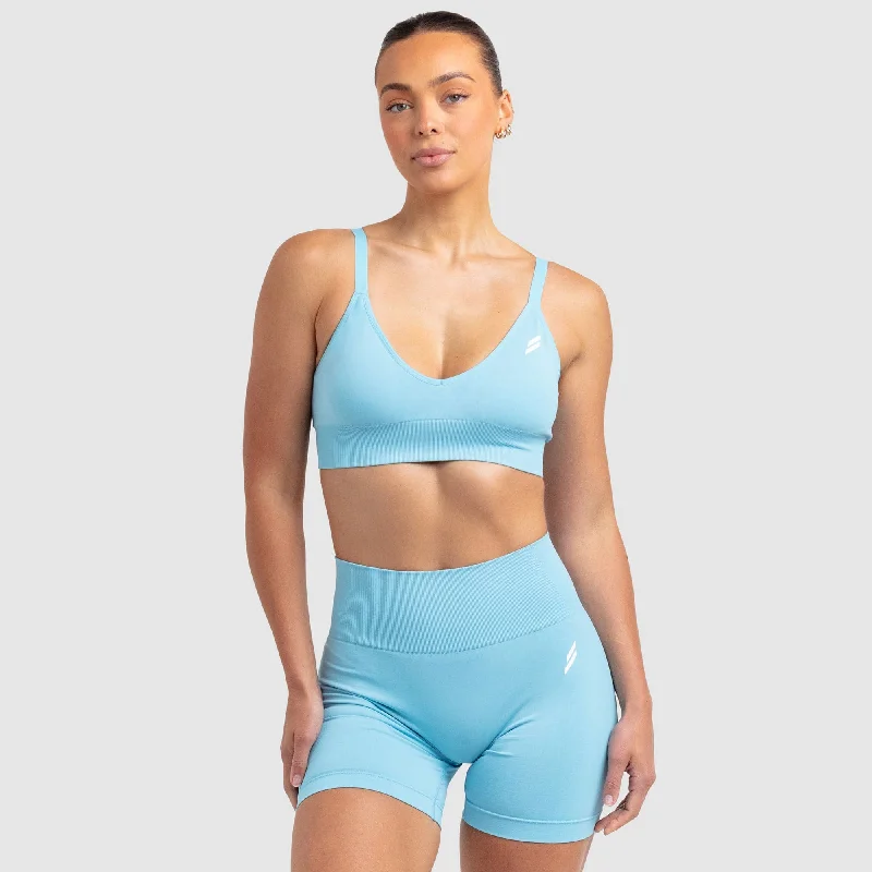 Tie - Front Women's Crop Top in Orange for a Playful and Adjustable FitScrunch 2 Seamless Crop - Baby Blue