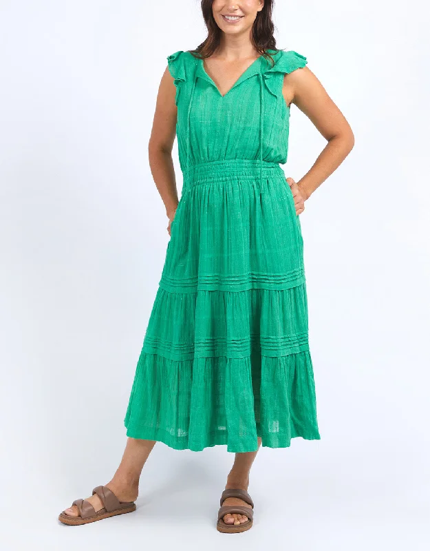 Isabella Midi Dress - Greenbriar