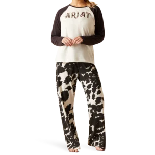 Ariat Women's Cow Print Pajama Set