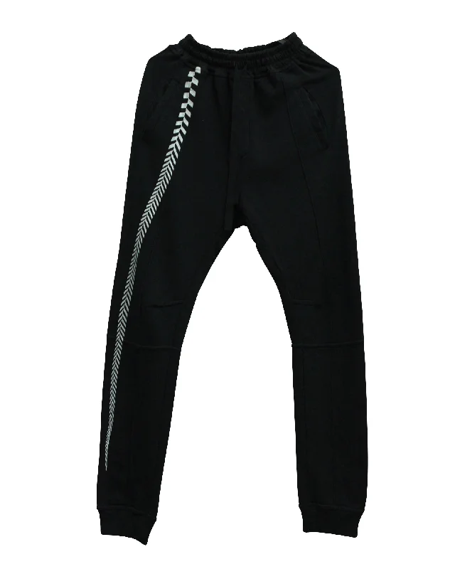 Haider Ackermann Embroidered Lounge Pants in Black Cotton