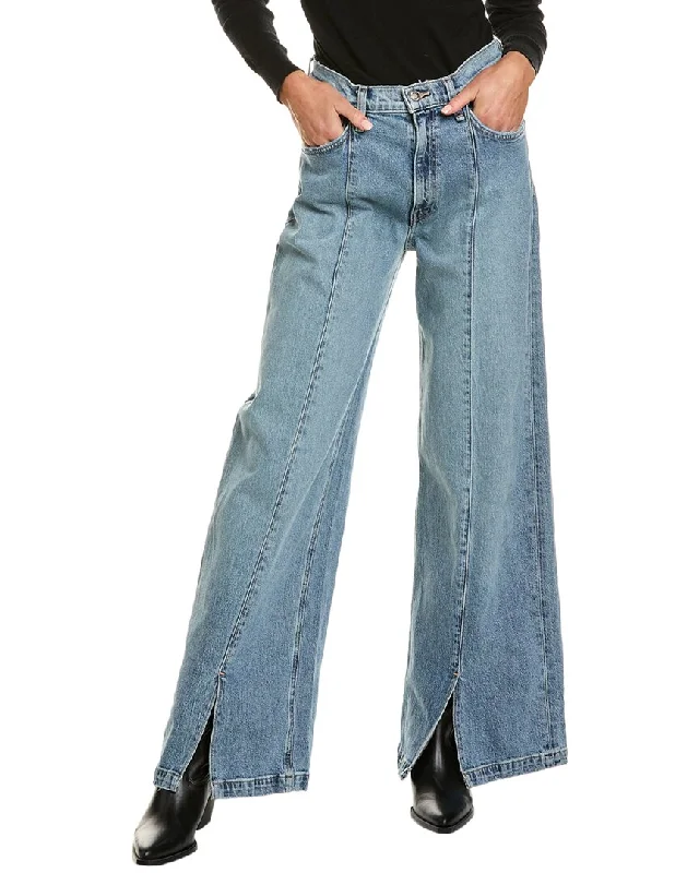 Embellished women jeans with studs or rhinestones for a glamorous touchHUDSON Jeans James Caribbean Breeze High-Rise Wide Leg Jean