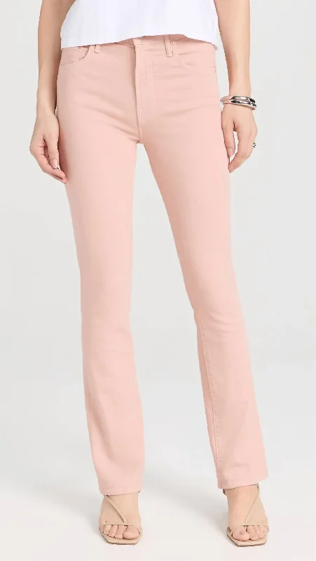 Bootcut women jeans to complement various shoe stylesInsider Hover High Rise Straight Jeans In Peach Parfait