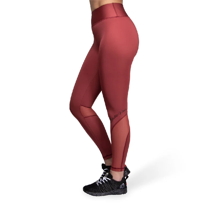 Kaycee Tights - Burgundy Red