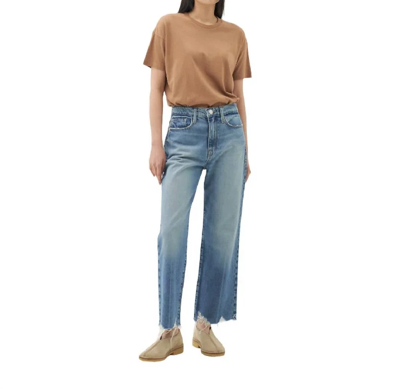 Dark - wash women jeans for a sophisticated and slimming effectLe Jane Crop Jeans In Varsity Blues Modern Chew