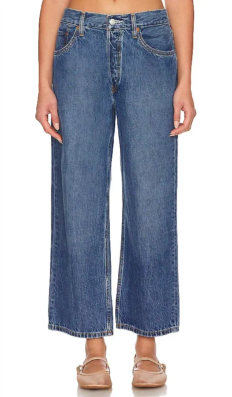 Mom jeans for a nostalgic and casual lookLoose Crop Jeans In Peyote Flow