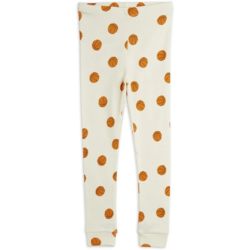 Mini Rodini Offwhite Basketball Aop Leggings