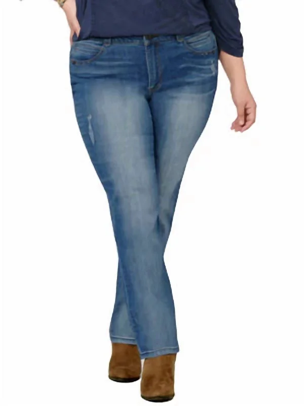 Stretch women jeans for enhanced mobility and comfortWomen's Ab Solution Straight Leg Jeans In Blue