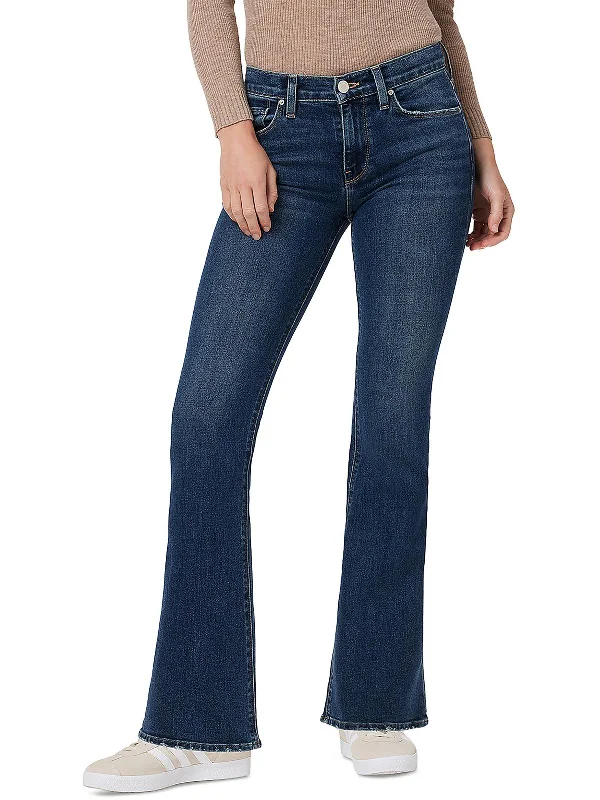 Dark - wash women jeans for a sophisticated and slimming effectWomens High Rise Solid Bootcut Jeans