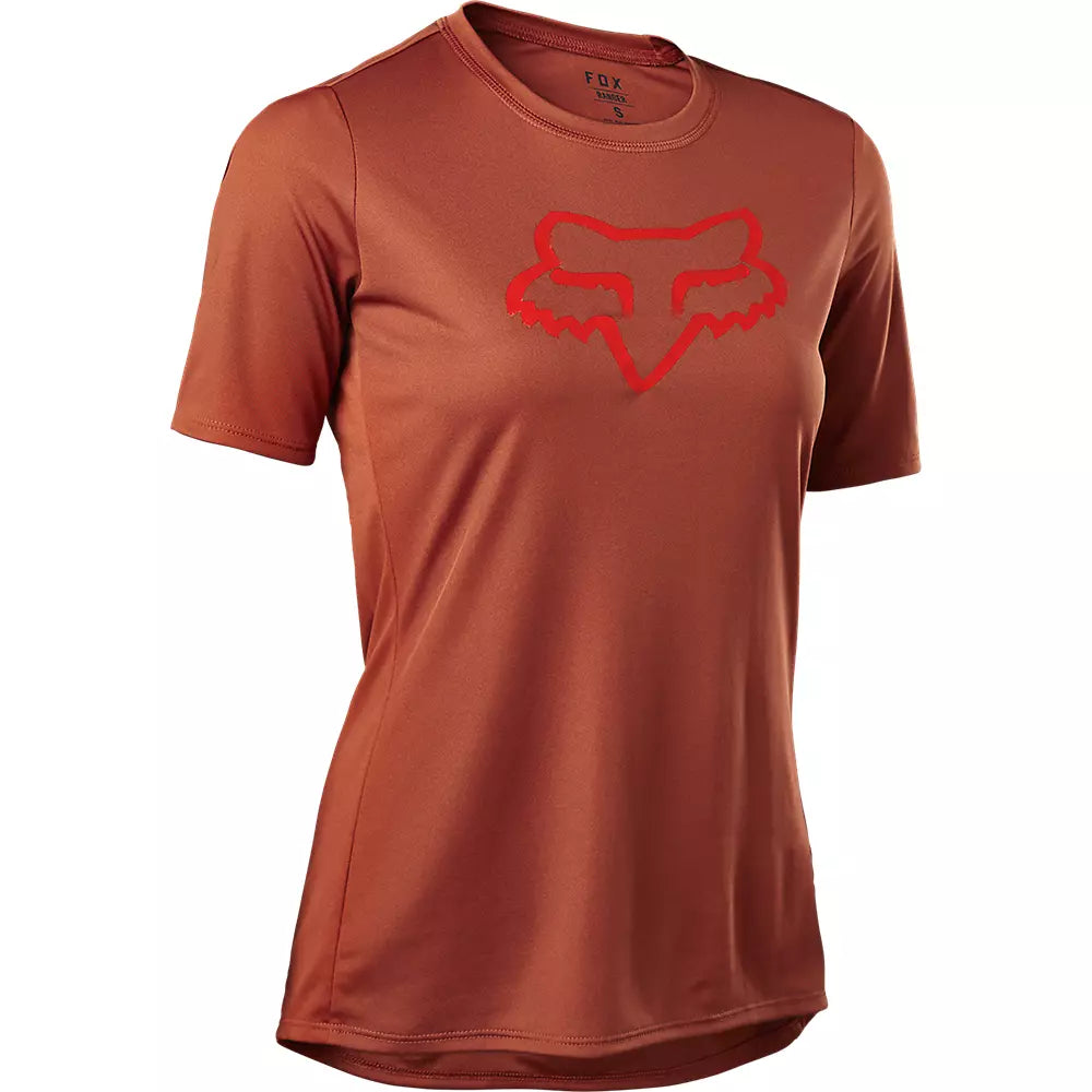 Fox Racing Ranger Foxhead Short Sleeve MTB Jersey - Womens - Red Clay