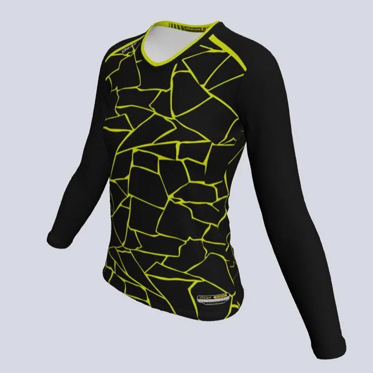 Ladies Long Sleeve Broken Jersey