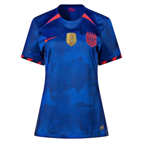 Nike Womens United States 4 Star Away Jersey 23/24 w/ 2019 World Cup Champion Patch (Hyper Royal/Loyal Blue)