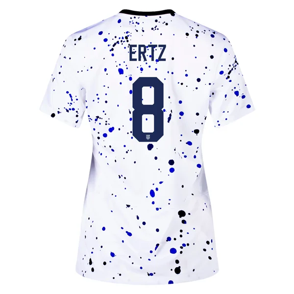 Nike Womens United States Julie Ertz 4 Star Home Jersey 23/24 w/ 2019 World Cup Champion Patch (White/Loyal Blue)