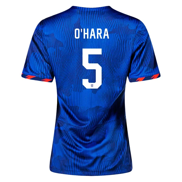 Nike Womens United States Kelley O'Hara 4 Star Away Jersey 23/24 w/ 2019 World Cup Champion Patch (Hyper Royal/Loyal Blue)