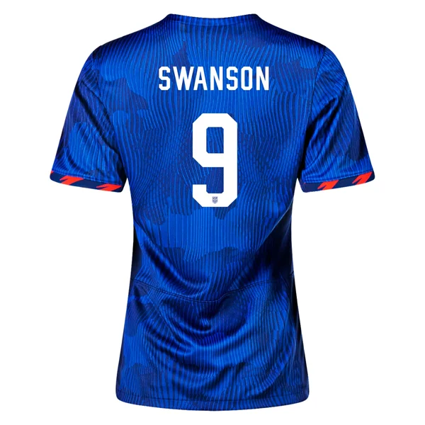 Nike Womens United States Mallory Swanson 4 Star Away Jersey 23/24 w/ 2019 World Cup Champion Patch (Hyper Royal/Loyal Blue)