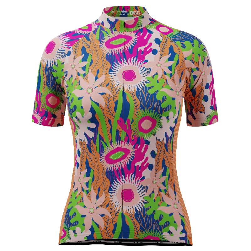 Women's Aquatic Plantlife Short Sleeve Cycling Jersey