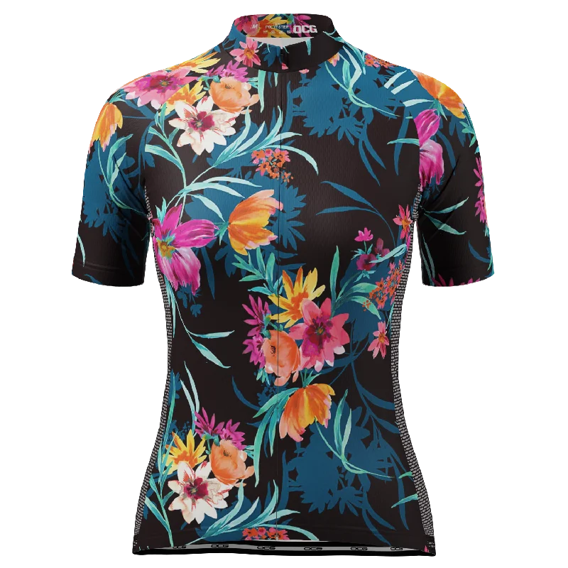 Women's Tropical Bloom Short Sleeve Cycling Jersey