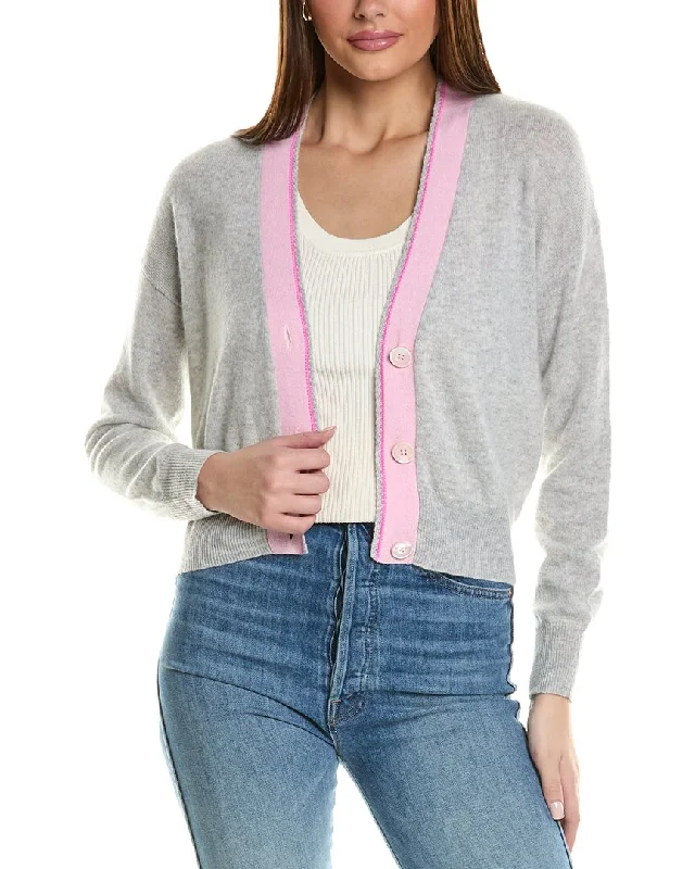 color block women cardigan with bold huesAutumn Cashmere Boxy Cashmere Cardigan