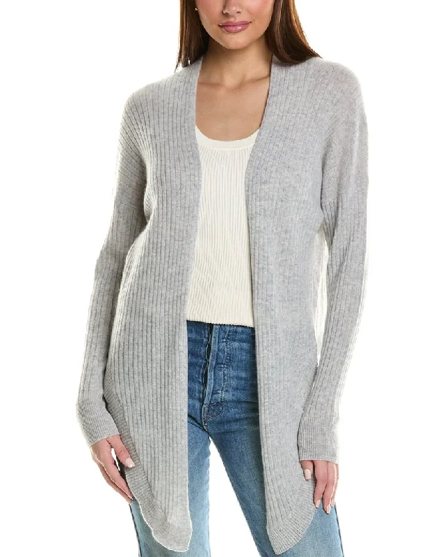 color block women cardigan with bold huesAutumn Cashmere Rib Cashmere Cardigan