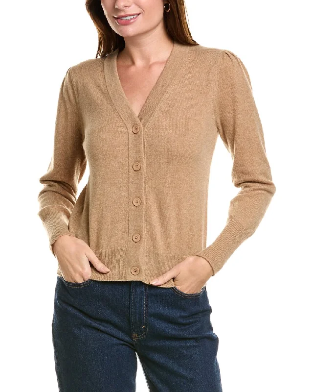 lightweight women cardigan for spring and fallForte Cashmere Buttoned Short Cashmere Cardigan