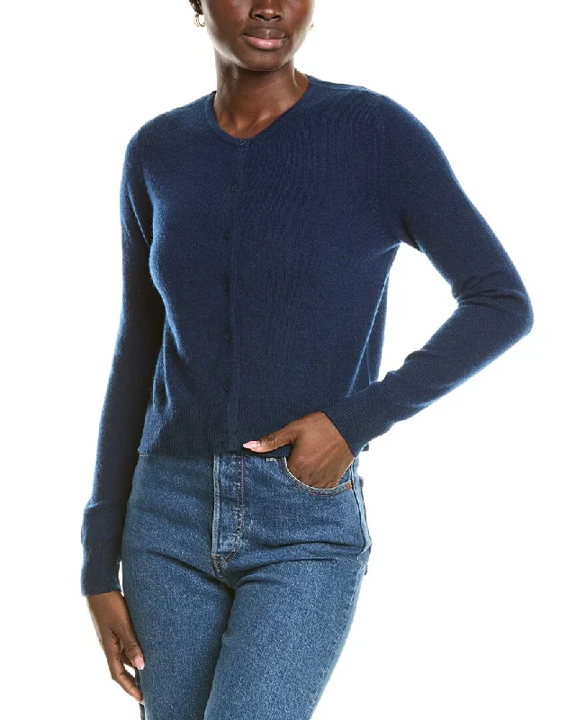 machine washable women cardigan for easy careForte Cashmere Cropped Cashmere Cardigan