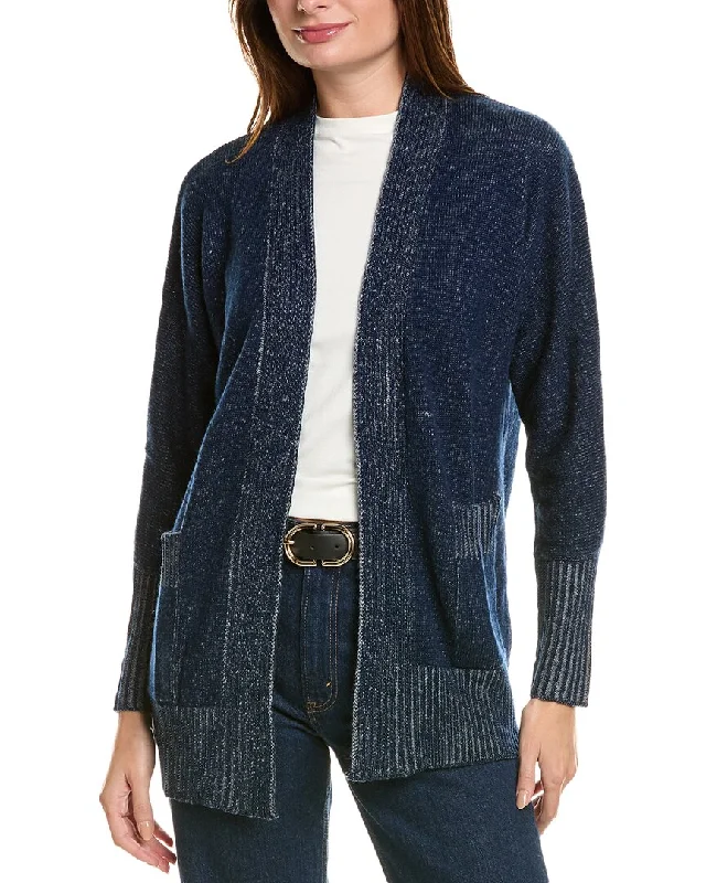 cropped women cardigan to pair with high - waisted jeansForte Cashmere Plaited Wool & Cashmere-Blend Cardigan