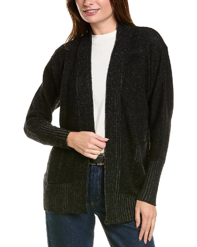 oversized women cardigan for a trendy and cozy lookForte Cashmere Plaited Wool & Cashmere-Blend Cardigan