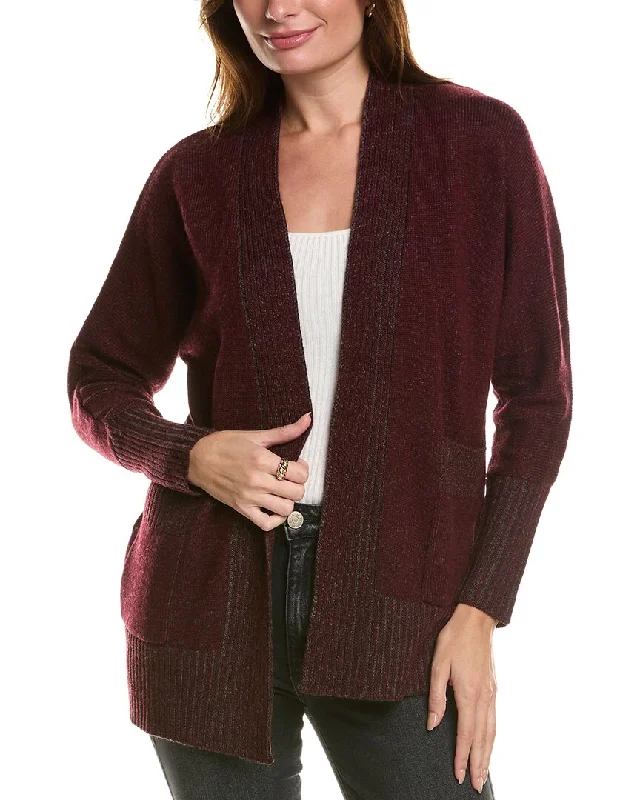 oversized women cardigan for a trendy and cozy lookForte Cashmere Plaited Wool & Cashmere-Blend Cardigan