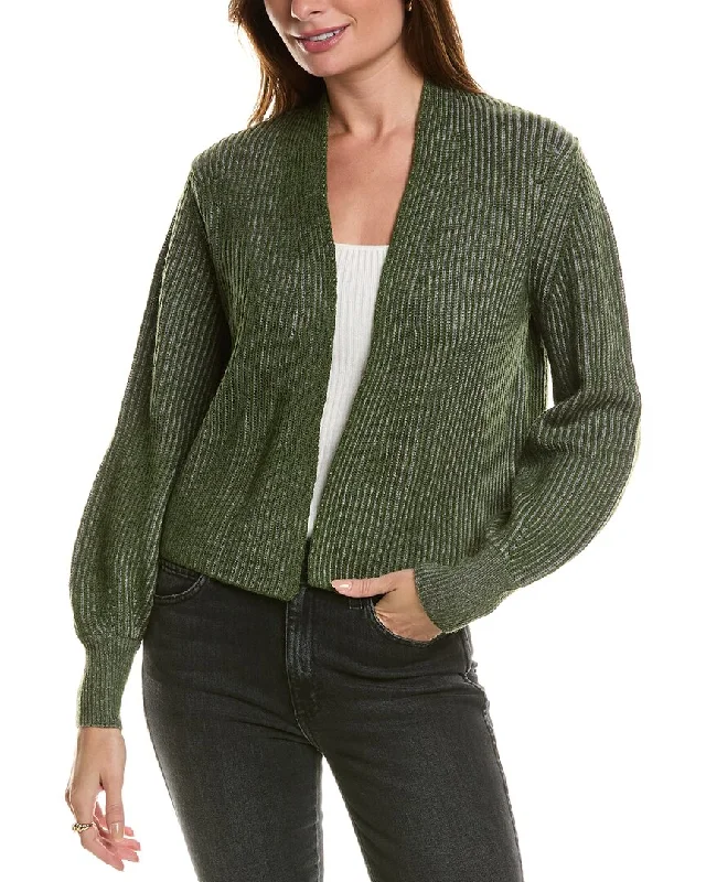 boyfriend style women cardigan for a relaxed fitForte Cashmere Plaited Wool & Cashmere-Blend Cardigan