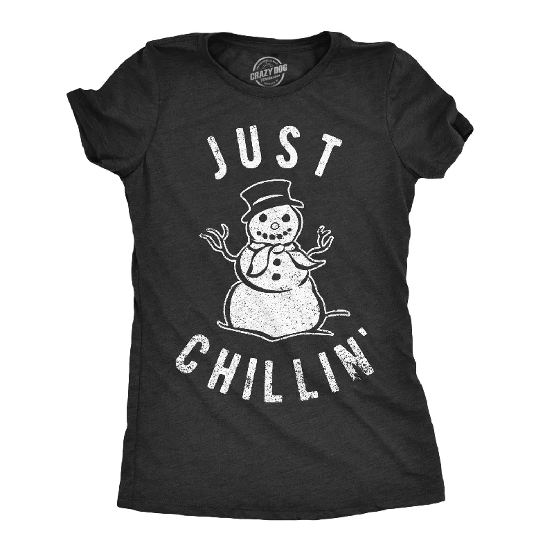 Crew Neck Women T Shirt with a Timeless DesignJust Chillin Women's T Shirt