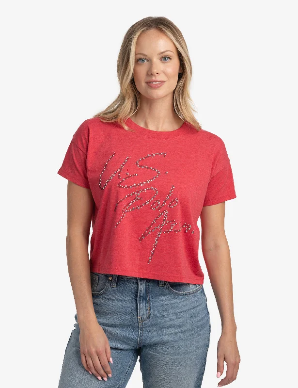 Pocketed Women T Shirt for Added FunctionalityMIXED STONES MEET AND GREET JERSEY T-SHIRT