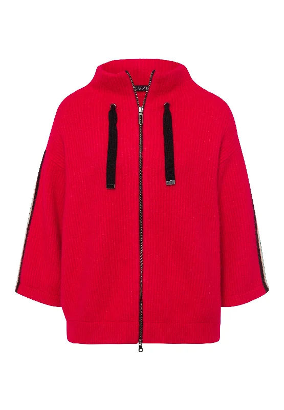 lightweight women cardigan for spring and fallTuzzi Red Knitted Cardigan