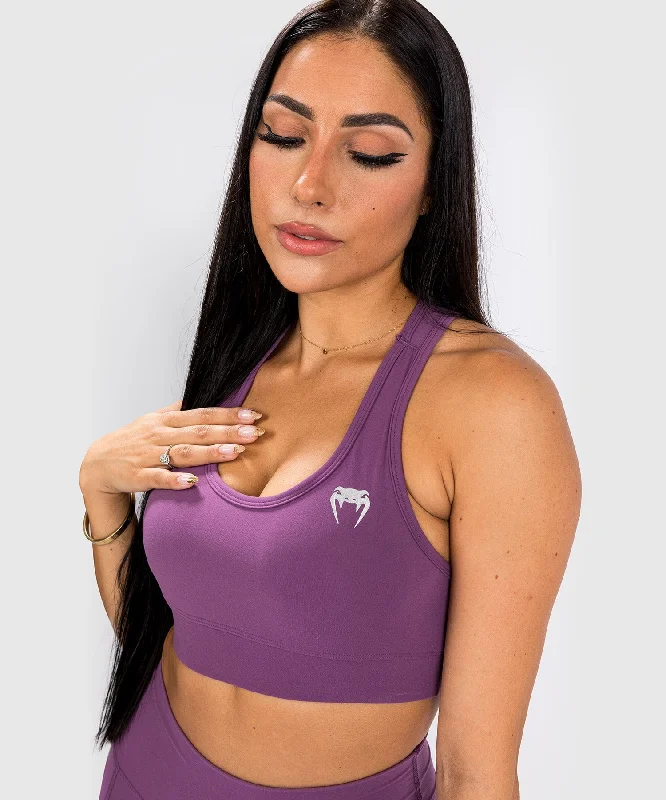 Moisture - Wicking Women T Shirt for Active LifestylesVenum Essential Medium Impact Sports Bra - Dusky Orchid/Brushed Silver