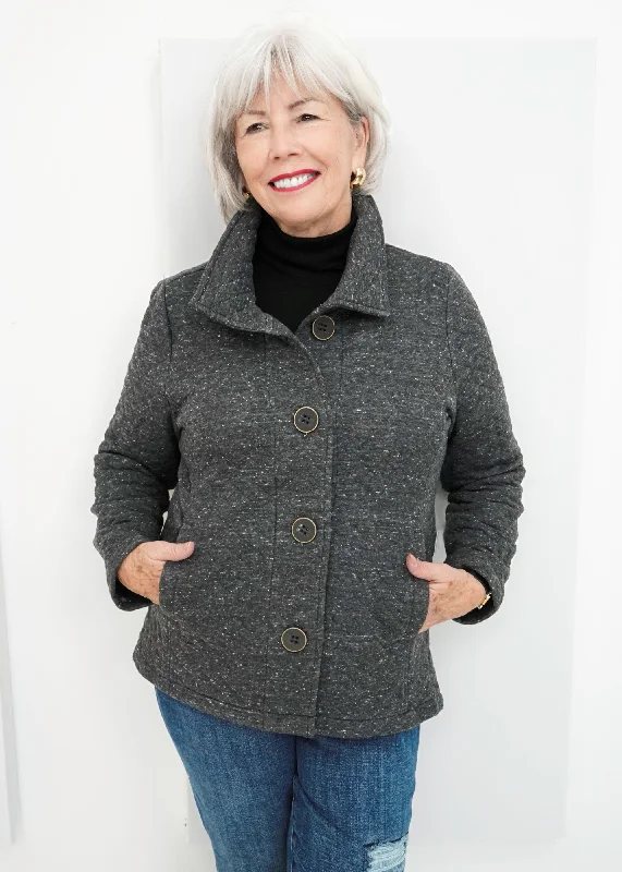 Plus Size Women's Double - Breasted Wool Blazers for Winter Office WearHabitat - Quilted Jacket