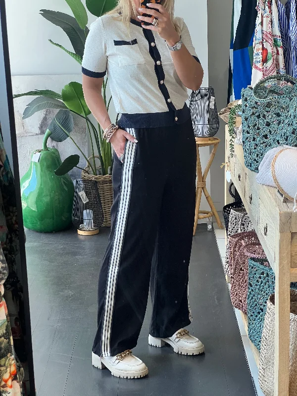 Stripe Lounge Pants- black