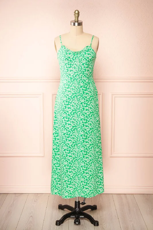 Sheath Women Dress with a Tailored Fit for a Professional LookLoranda Green | Colourful Midi Dress w/ Ruffles