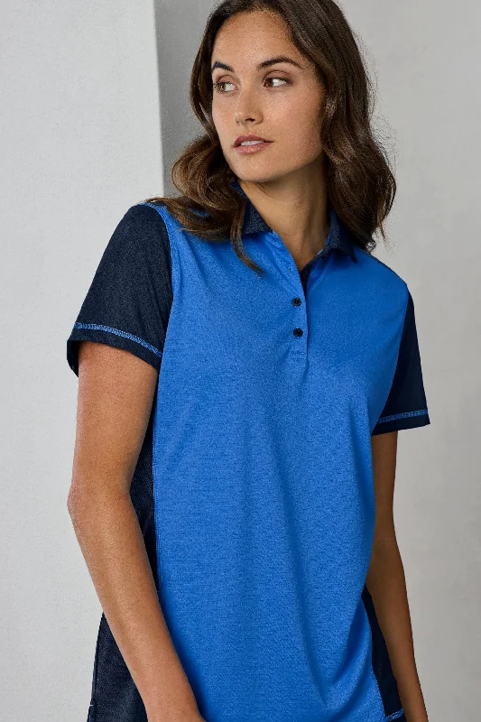 Moisture - wicking polo shirt for outdoor workoutsBiz Collection Womens Dart Contrast Polo Shirt P419LS