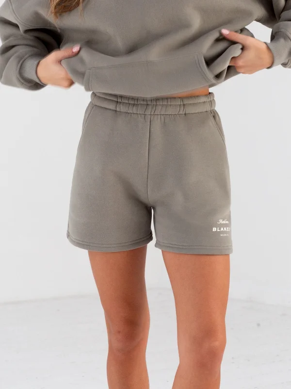 Plus Size Women Shorts with a Comfortable and Stylish FitItalia Jogger Shorts - Stone Grey