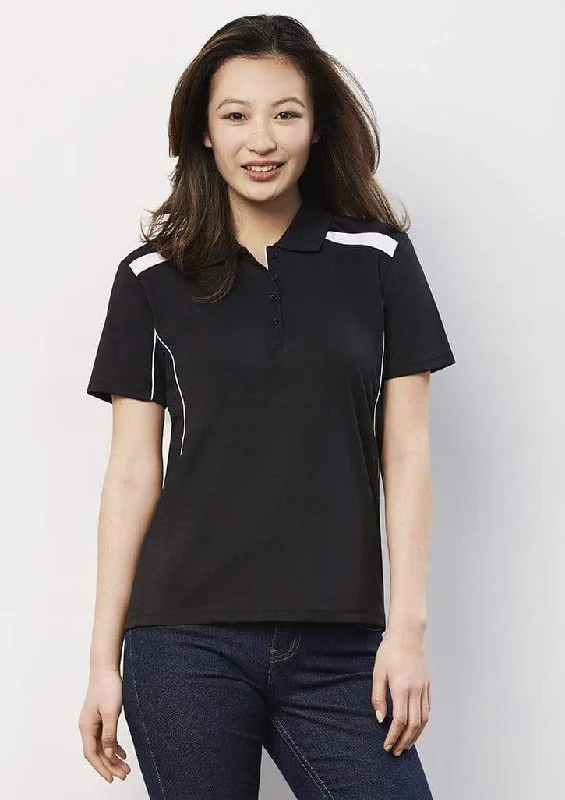 Polo shirt with a built - in bra for added supportBiz Collection United Ladies Polo P244LS