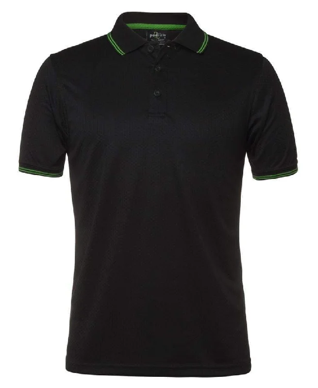 Polo shirt with thumbholes for added functionalityJB'S Jacquard Contrast Polo 7JCP