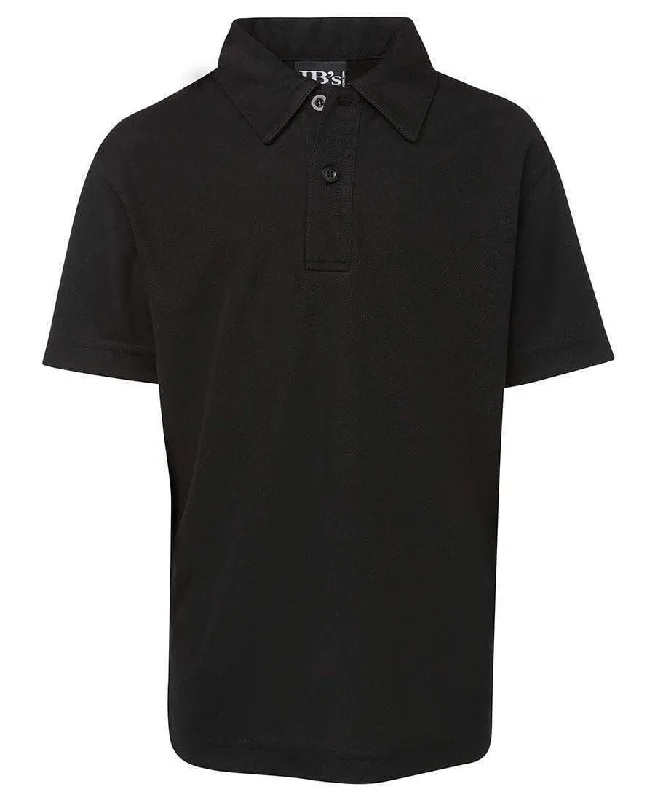 Polo shirt with a drawstring hem for an adjustable fitJB'S Kid’s Short Sleeve Poly Polo 7KSP