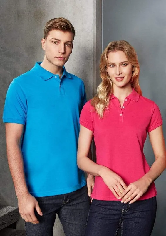 Navy blue slim - fit polo shirt for office wearBiz Collection Men’s Neon Polo P2100