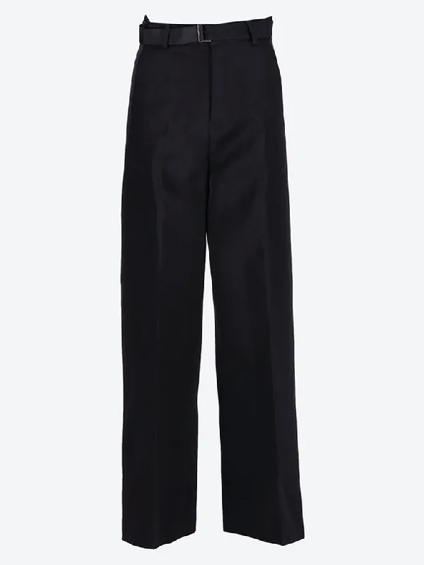 Double-faced silk cotton pants